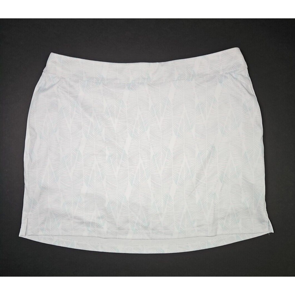 Greg Norman Women's White Athletic Golf Skort Skirt w Pockets Size Large‎ NWOT
